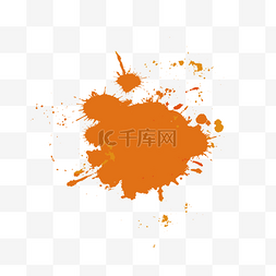清新圆点图片_手绘橙色喷漆