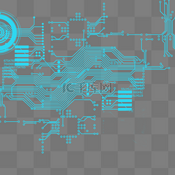 科技感线条线路板元素
