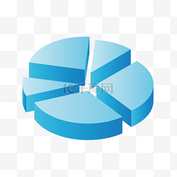 手绘商务办公矢量图片_时尚矢量饼状图图表插画