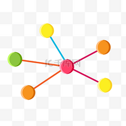 彩色分子设计图标