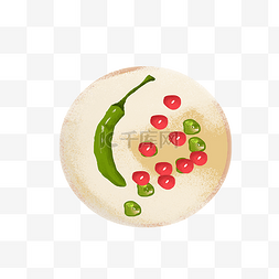 零食插画图片_卡通小咸菜零食插画