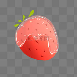 草莓叶子卡通图片_诱人香甜沾满果酱的草莓