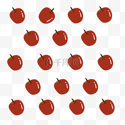 苹果水果简笔画图片_红色水果苹果免抠图元素