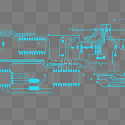 科技电路图电路板元素