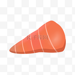 刺身海鲜套餐图片_创意三角鱼刺身插画