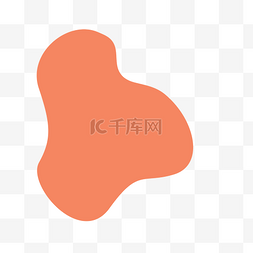 logo书形状图片_卡通橘黄色不规则形状