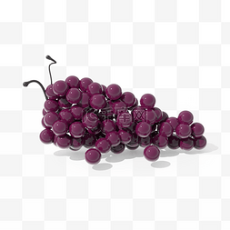 紫色葡萄图片_手绘紫色葡萄免抠素材