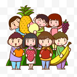 爱香蕉图片_卡通儿童爱水果png透明底