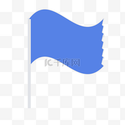 蓝色彩旗旗帜装饰旗子