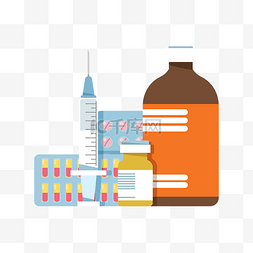 医疗用品卡通图片_矢量手绘卡通医疗用品