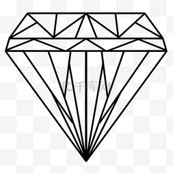 矢量钻石素材图片_设计线条宝石图