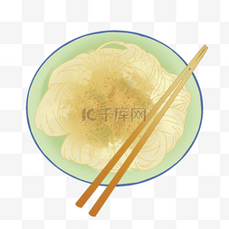 手绘筷子碗图片_手绘一碗长面