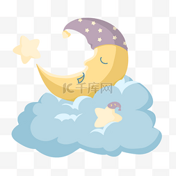 睡觉月亮星星睡帽