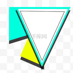 个性图形设计图片_三角形绿色不规则图形