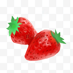 手绘卡通水果系列草莓
