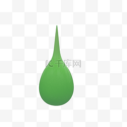 滴落雪花图片_矢量形状绿色水滴