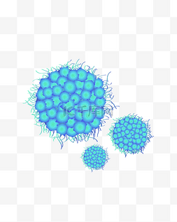 细菌病毒微生物图片_矢量免扣卡通病毒