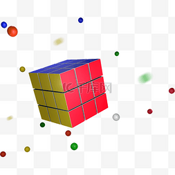 背景魔方图片_多色立体魔方c4d可编辑