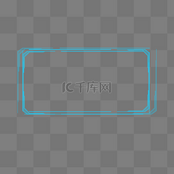 几何线条方框图片_装饰图案蓝色科技边框