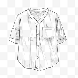 衣服线条图片_线条系扣子衣服插画