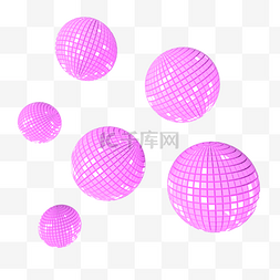 粉色电商装饰图片_c4d电商情人节520表白节粉白色球体