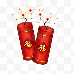 新年鞭炮插画图片_新年喜庆炮仗插画