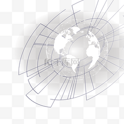 地球线条地球图片_灰色线条地球装饰图案