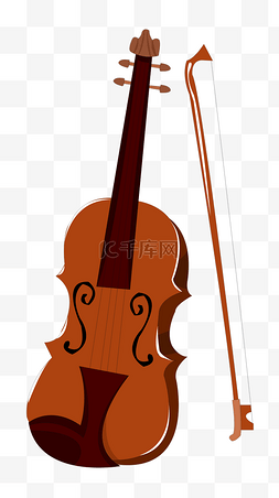 卡通演奏乐器图片_卡通音乐节乐器小提琴
