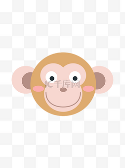 猴子动物元素头像手机矢量图标可