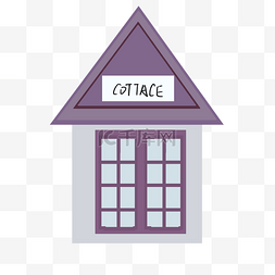 紫色咖啡店门面建筑