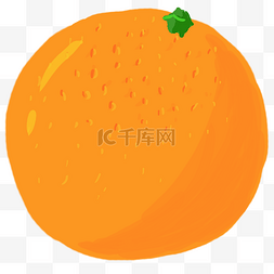 素材单个素材图片_手绘暖色系新鲜橙子PNG免抠图