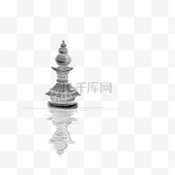 西湖十景国画图片_水墨西湖石塔写意绘画