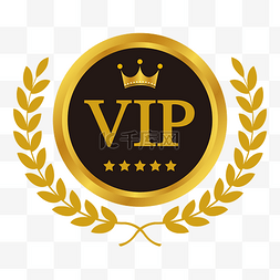 皇冠图片_黄色VIP标志