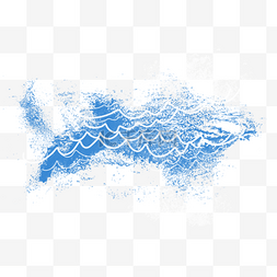 花式分隔图片_蓝色手绘通用海洋装饰图案
