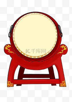 漂亮的中国大鼓插画