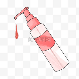 玫瑰化妆品瓶子图片_手绘化妆品瓶子插画