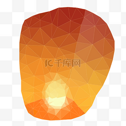 菱形晶格图片_中元节科技孔明灯晶格化矢量图