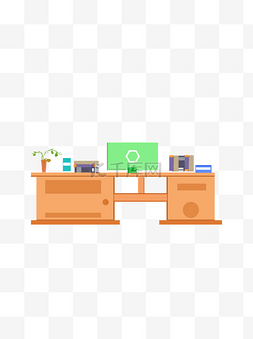 扁平化办公桌和办公物品可商用元