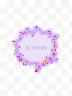 毛绒状紫色圆点对话框素材下载