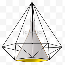 几何对比图片_灯具吊灯透视金属钻石渐变