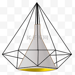灯具吊灯透视金属钻石渐变