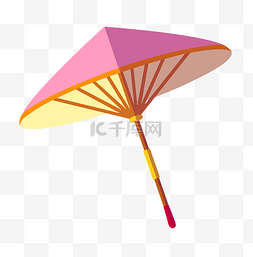 日式纸伞遮阳伞插画