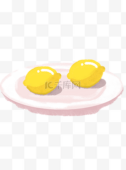 卡通黄色柠檬元素设计