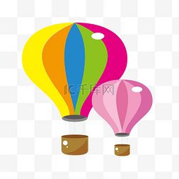 儿童热气球素材图片_卡通游乐园热气球