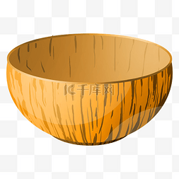 黄色饭碗图片_黄色木纹碗