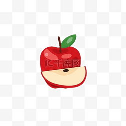 水果两个苹果图片_水果类装饰图案两个苹果