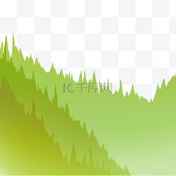 绿色的山峰免抠图