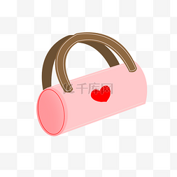 女士粉色包包图片_粉色爱心包包
