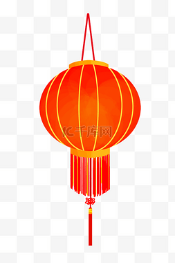 手绘新年中国风灯笼插画