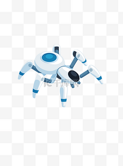 机器小标图片_2.5D人工智能机器蜘蛛